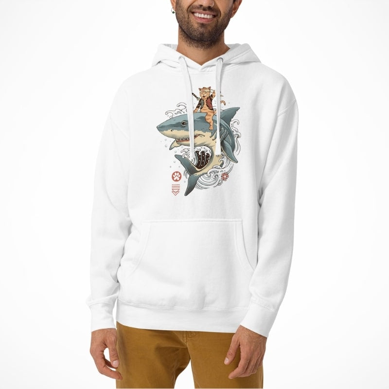 Japansk sweatshirt Neko Shark