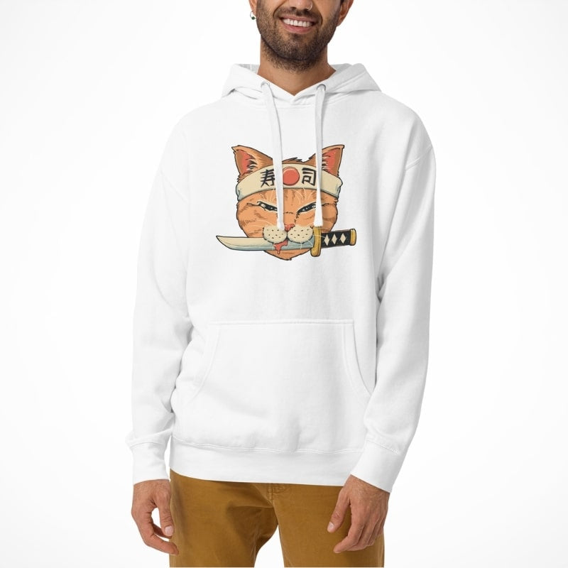 Japansk sweatshirt Neko Sushi Katana