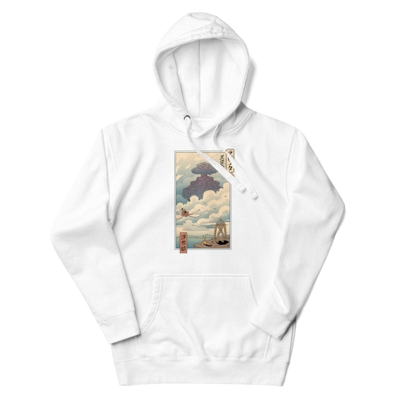 Japansk sweatshirt Ukiyo-e Laputa S / Hvid