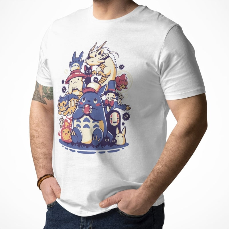 Japansk T-shirt med fantastiske skabninger