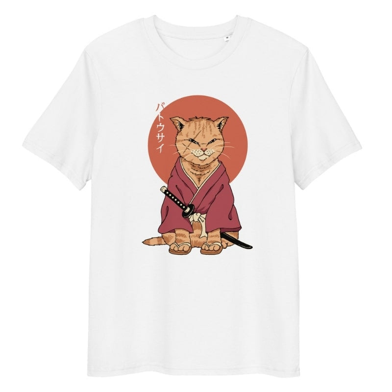 Japansk T-shirt Neko Battôsaï S / Hvid