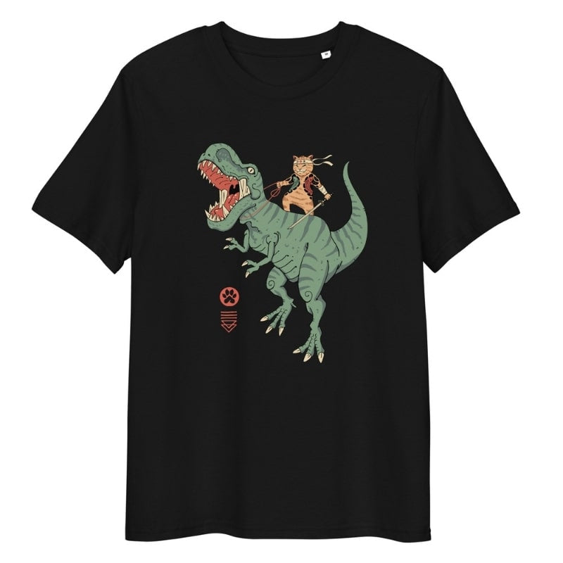 Japansk T-shirt Neko T-Rex S / Sort