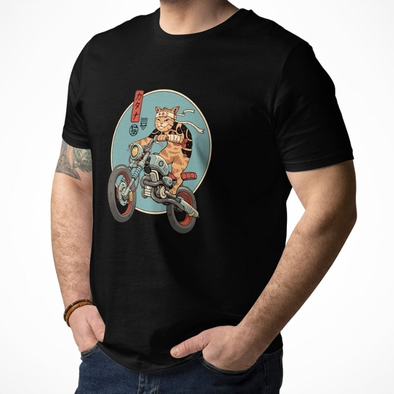 Japansk T-shirt Neko Rider