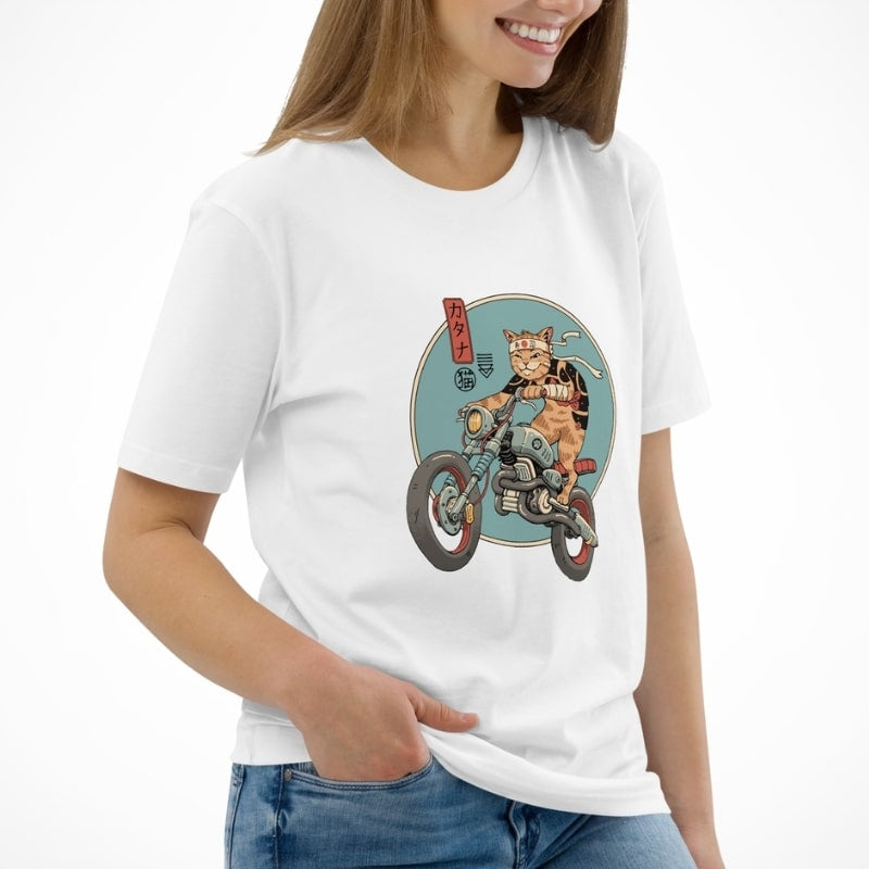 Japansk T-shirt Neko Rider
