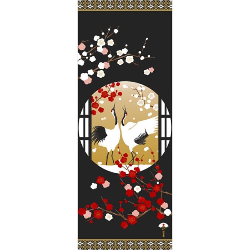 Japansk Tenugui Tsuru Mai