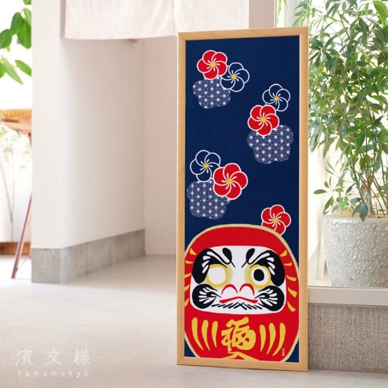 Japansk Tenugui Ume Daruma