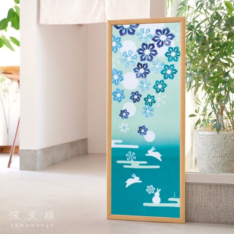 Japansk Tenugui Yukihana Usagi