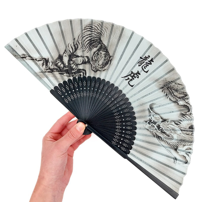 Japansk tiger og drage-vifte