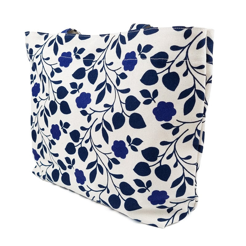Japansk tote bag Blomstermønster