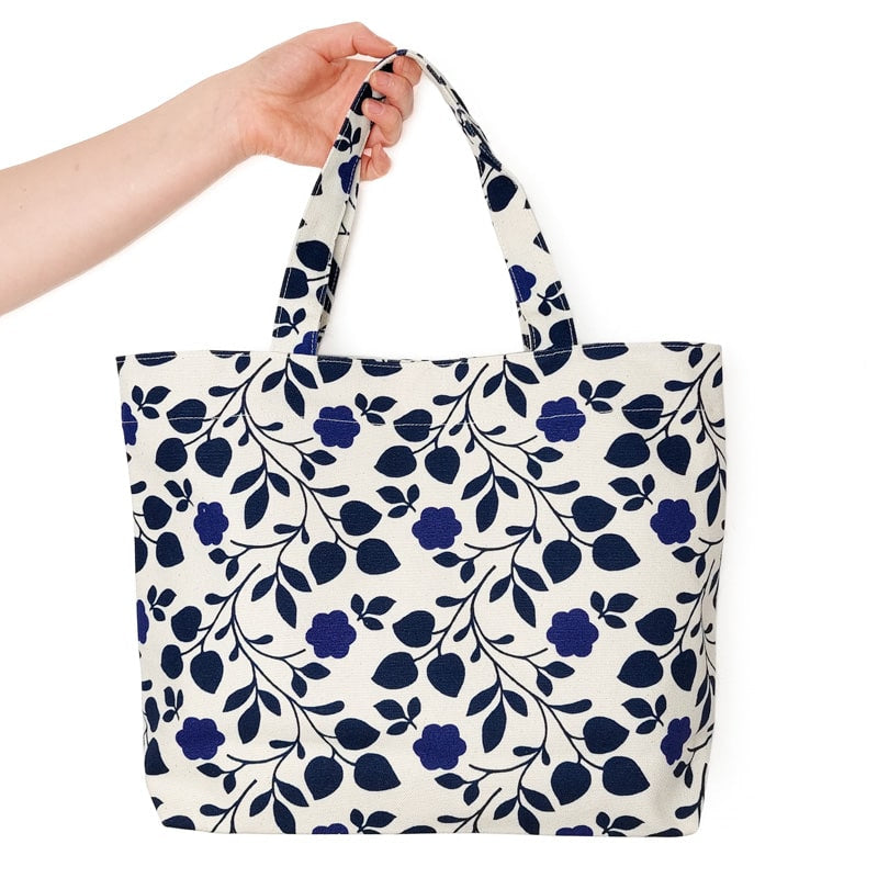 Japansk tote bag Blomstermønster