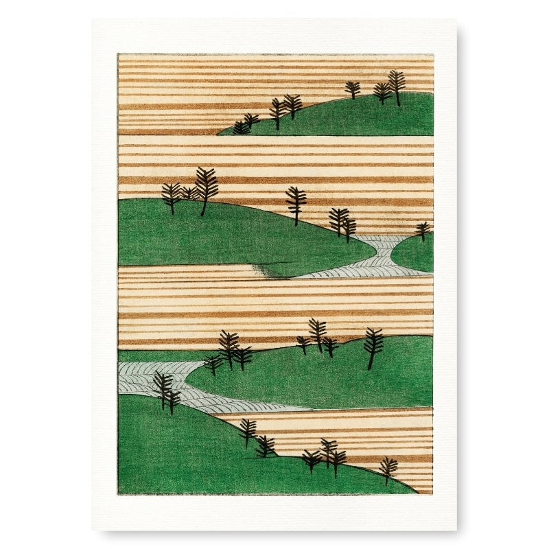 Japansk tryk Watanabe Seitei - Landskab A3