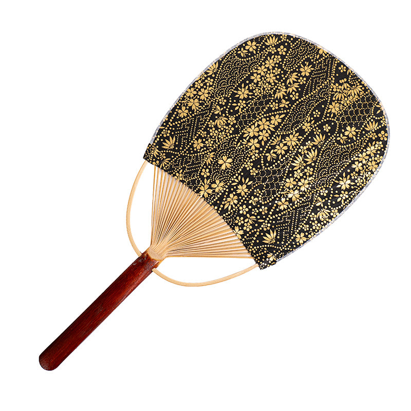 Japansk Uchiwa Vifte - Washi Guld