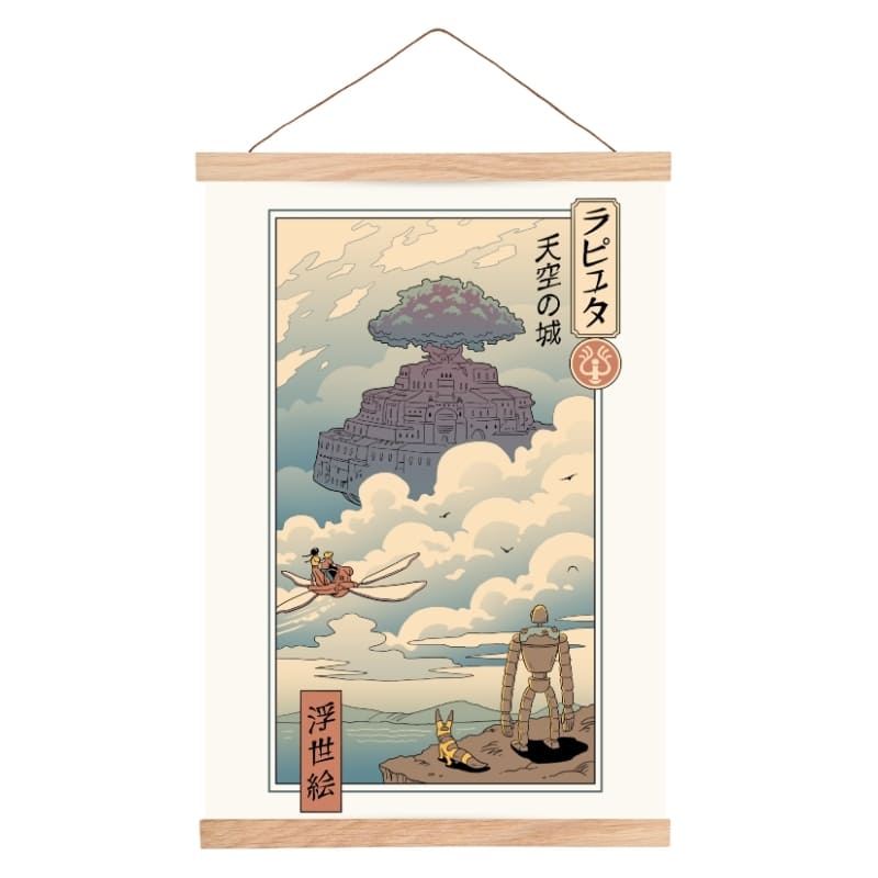 Japansk Ukiyo-e Laputa-plakat A3