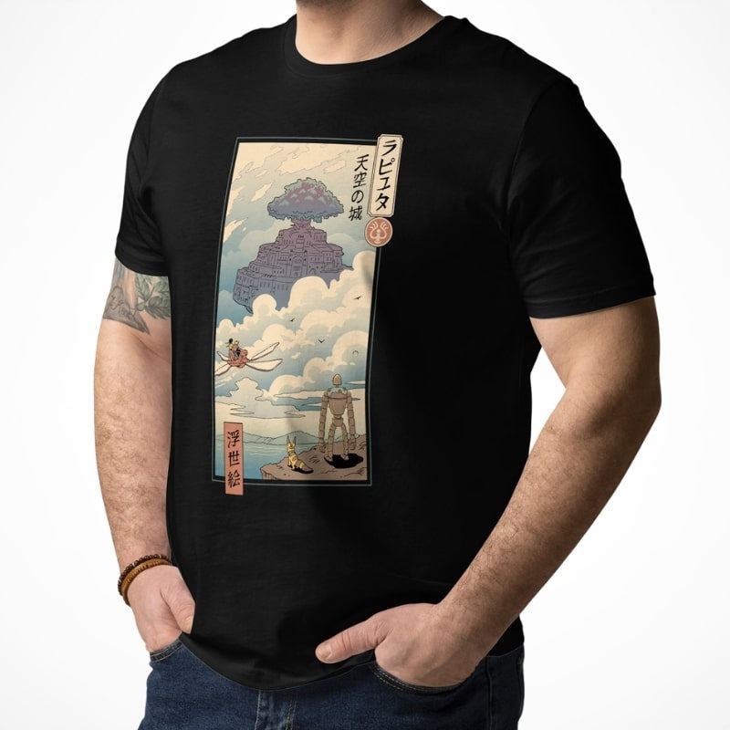 Japansk Ukiyo-e Laputa T-shirt