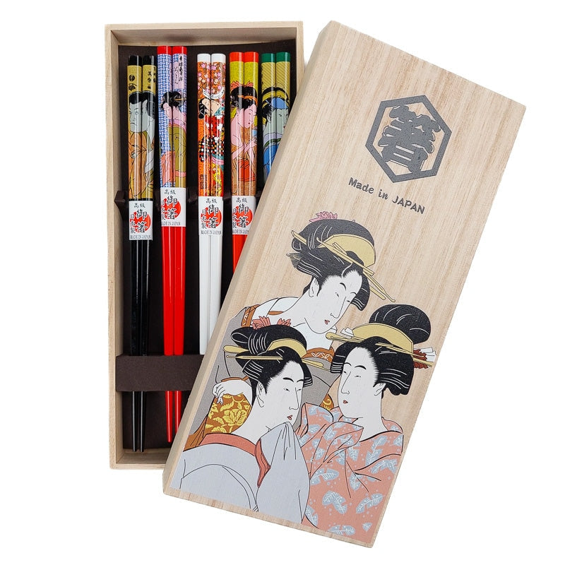 Japansk Ukiyo-e-spisepindesæt
