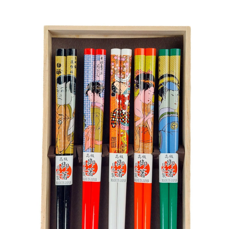 Japansk Ukiyo-e-spisepindesæt