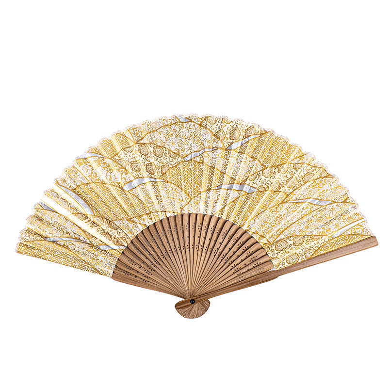 Japansk Vifte Mino Washi - Guld