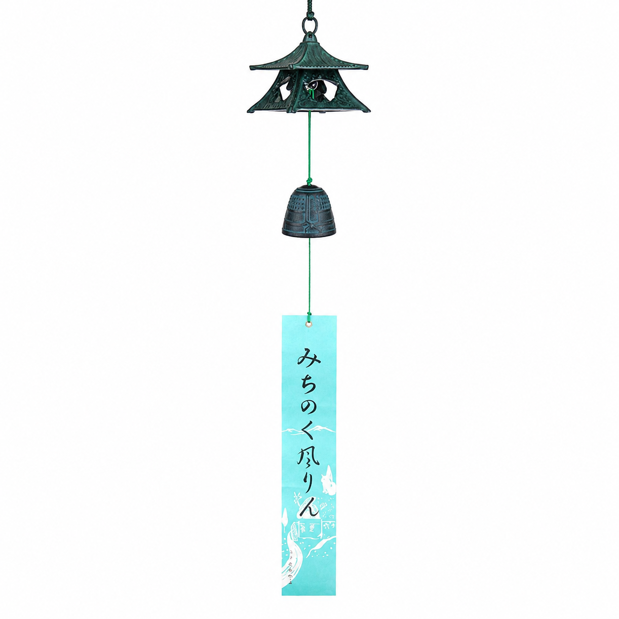 Japansk Vindklokke Fūrin – Nanbu Støbejern & Tempelpavillon