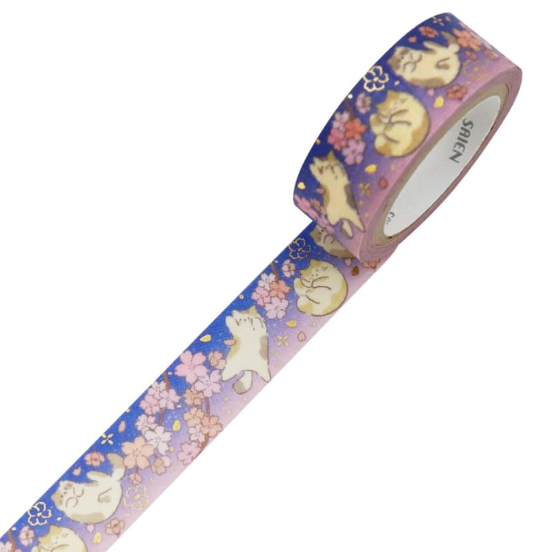 Japansk Washi Tape Sakura Cat