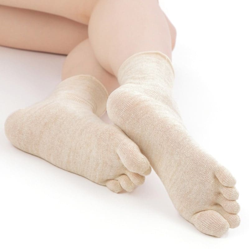 Japanske 5-finger sokker af naturfibre