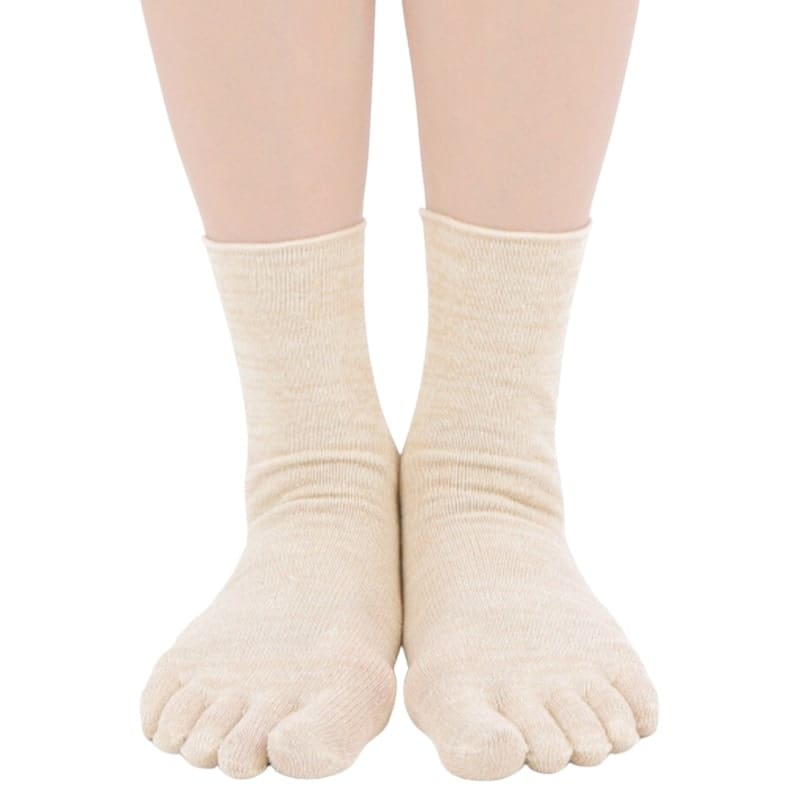 Japanske 5-finger sokker af naturfibre