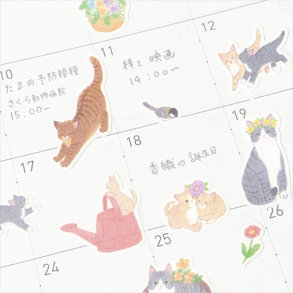 Japanske Klistermærker - Hananiwa-Katte