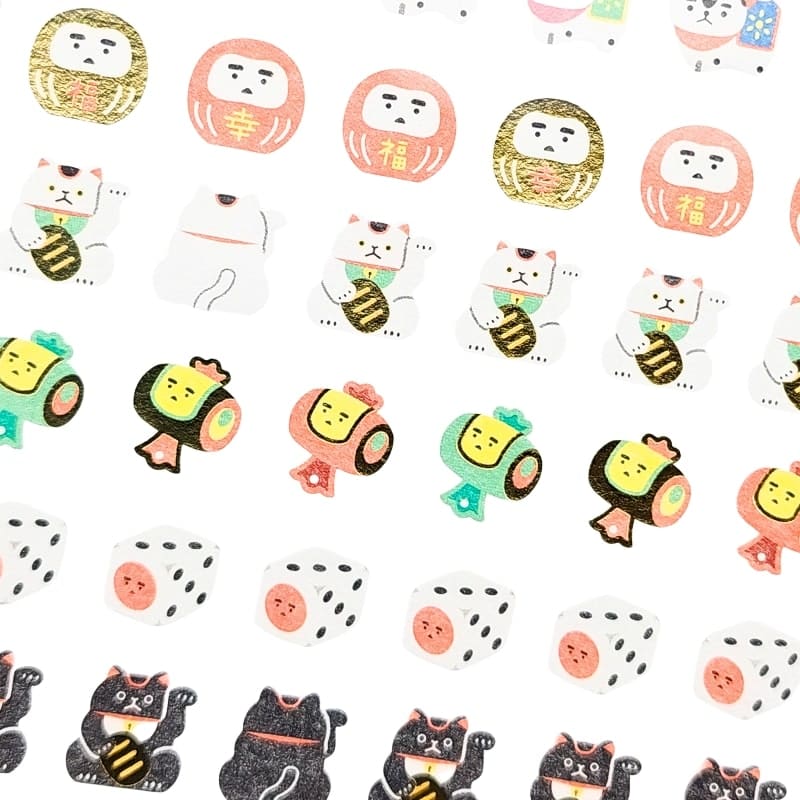 Japanske klistermærker Mini lykkeamuletter
