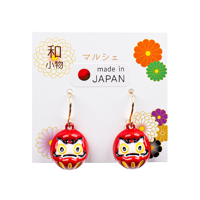 Japanske Øreringe - Lille Daruma