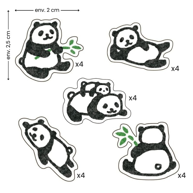 Japanske panda-klistermærker