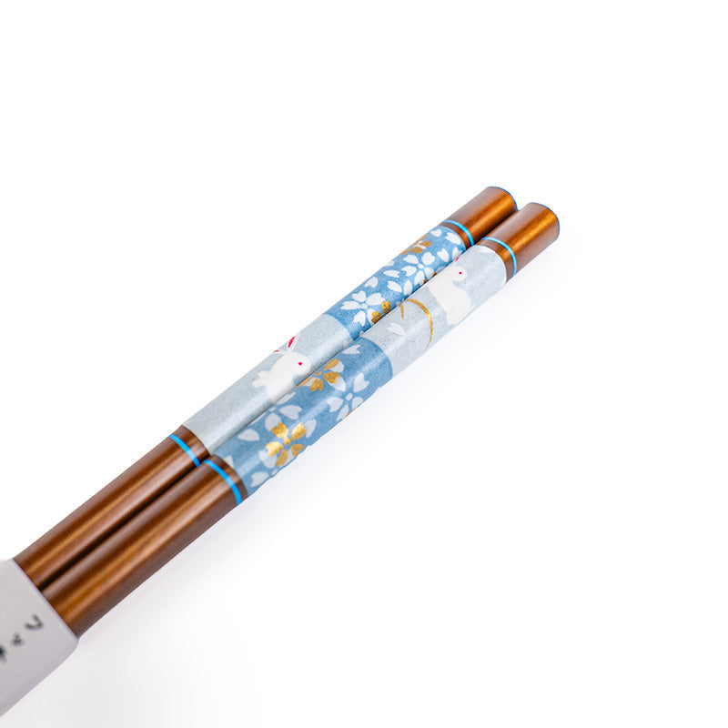Japanske Spisepinde - Blå Sakura Usagi