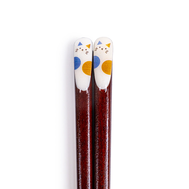 Japanske Spisepinde & Holder Æske - Kat