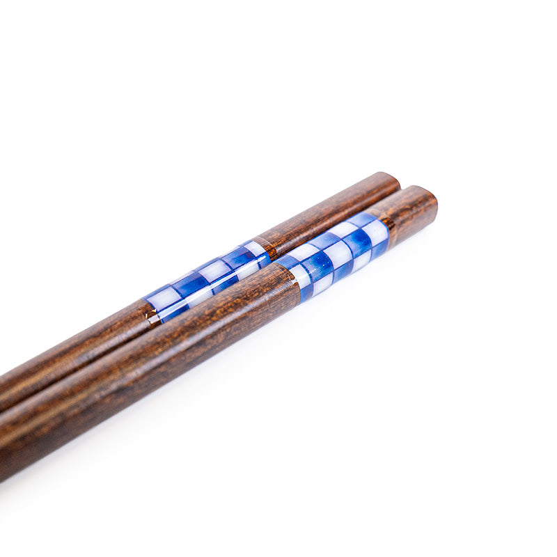 Japanske Spisepinde - Ichimatsu Indigo