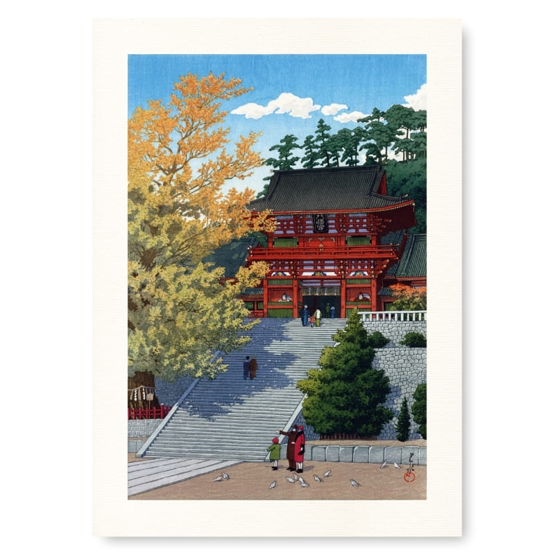Kamakura Sanctuary Japansk plakat A3