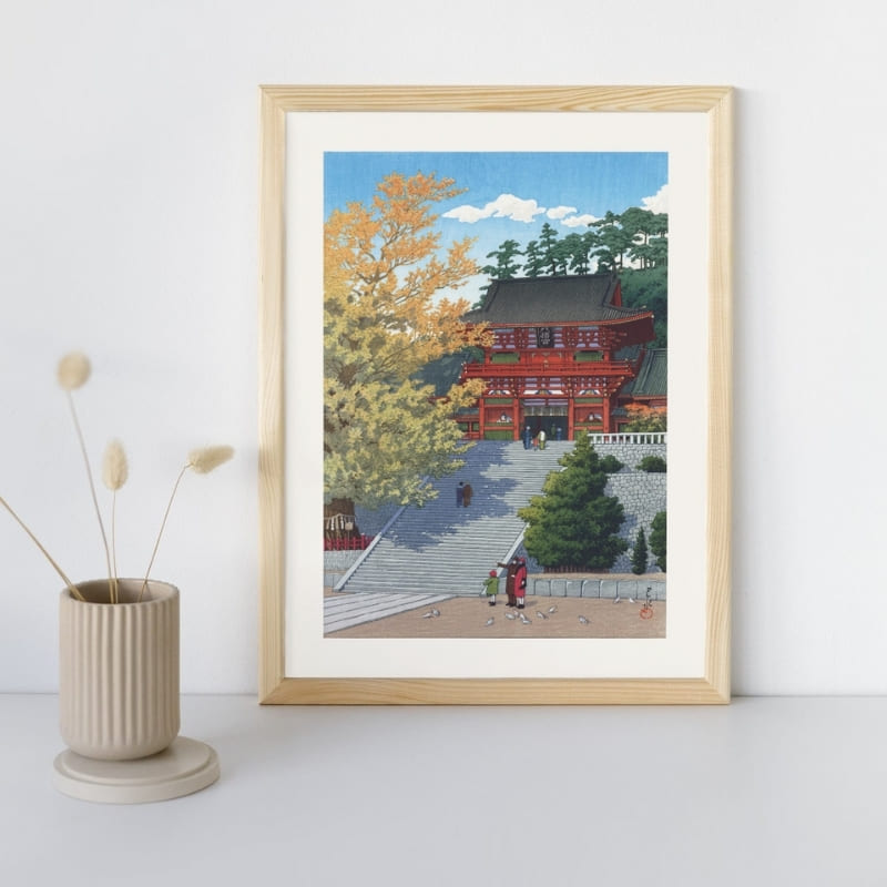 Kamakura Sanctuary Japansk plakat A3