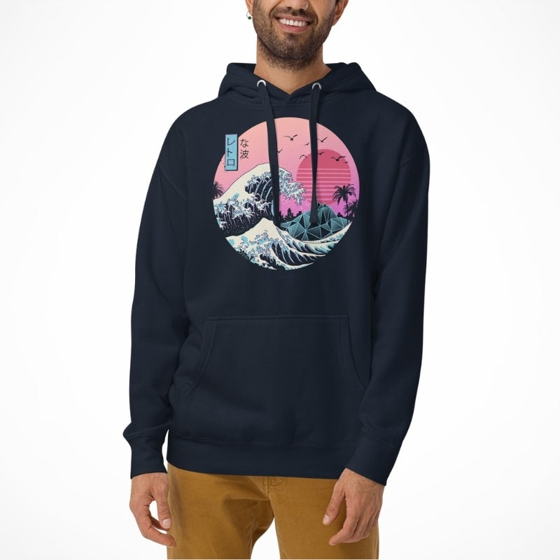 Kanagawa Retro japansk sweatshirt