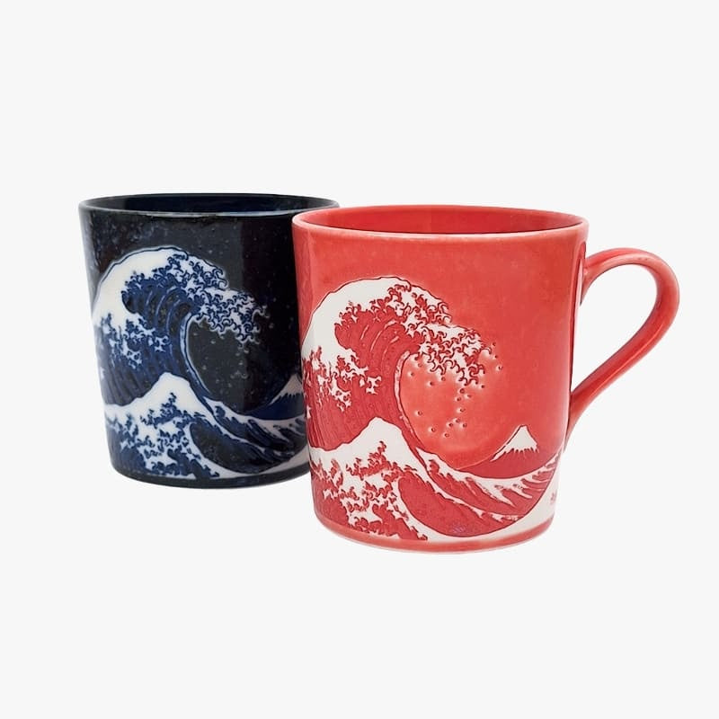 Kanagawa rødt japansk krus