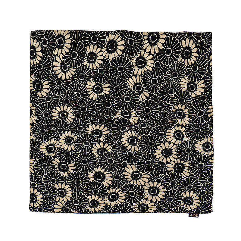 Kikuzukushi japansk pudebetræk sort - 45x45 cm