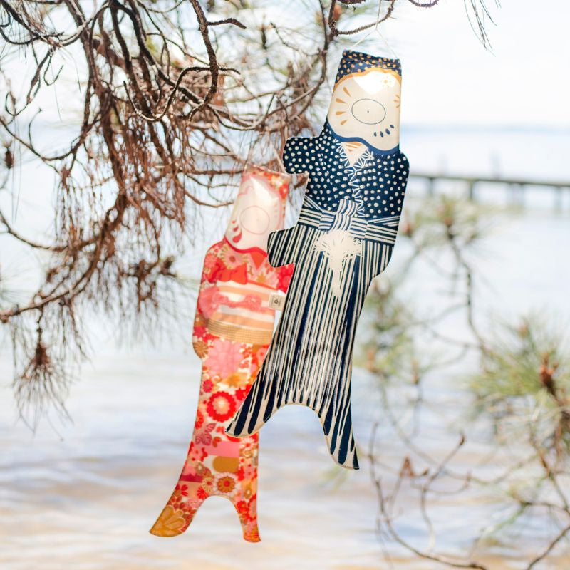 Koinobori blomstret kimono - 70 cm