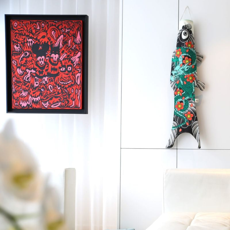 Koinobori Dragon Tattoo - 100 cm