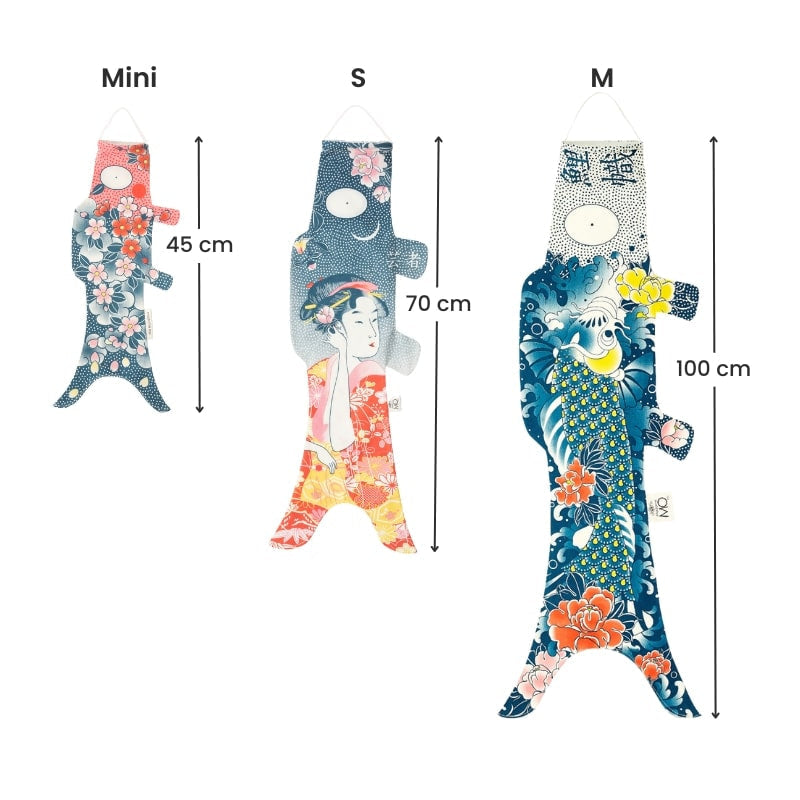 Koinobori Påfugle-design - 70 cm