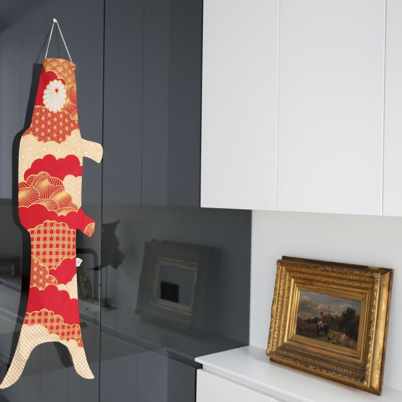 Koinobori Patchwork Rød - 100 cm