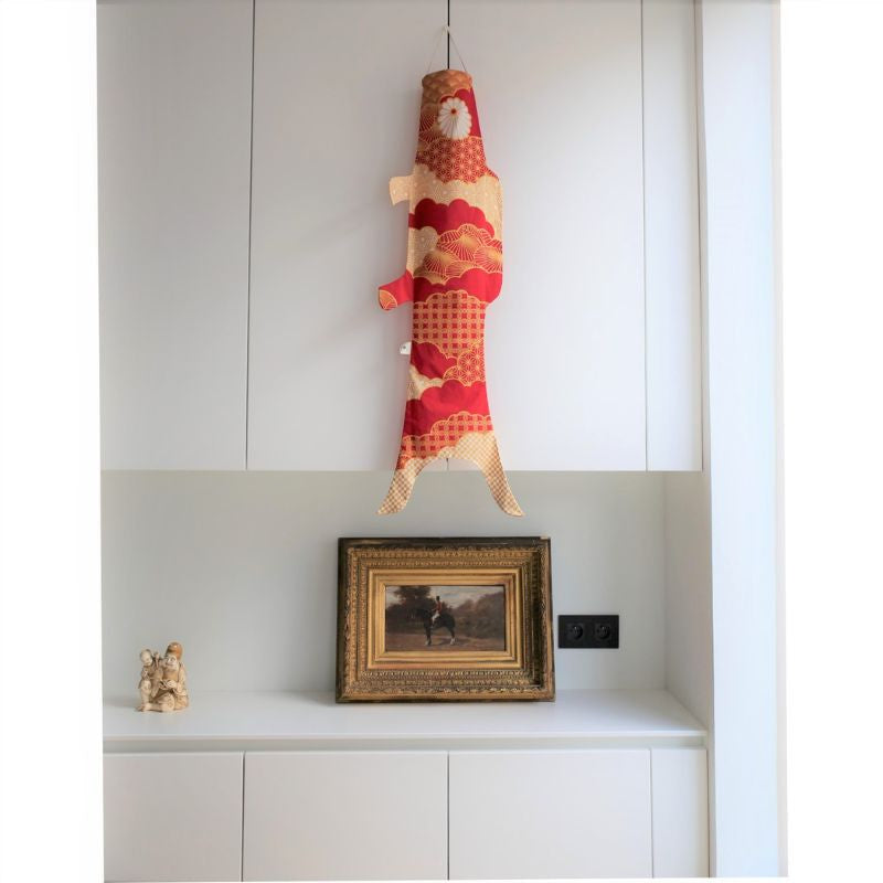 Koinobori Patchwork Rød - 100 cm
