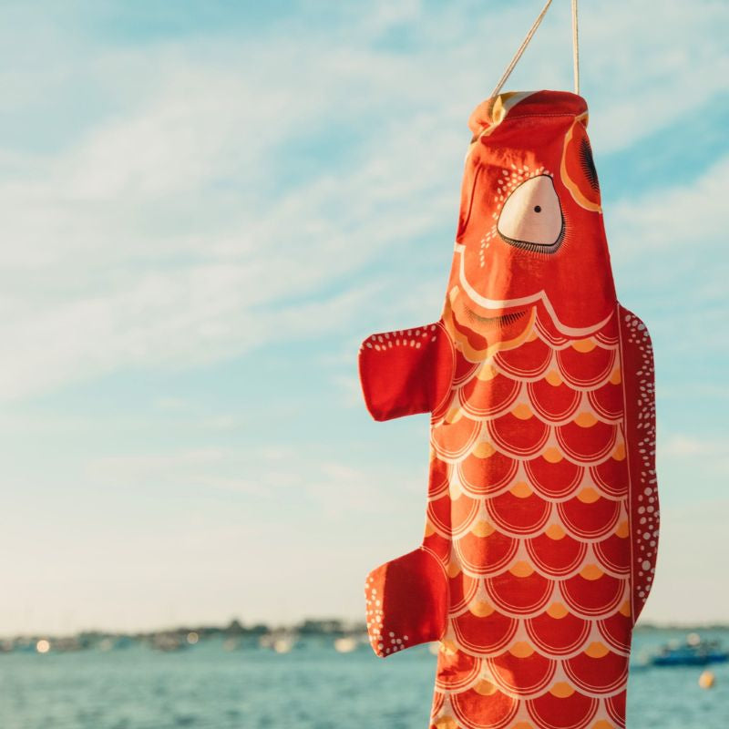 Koinobori Traditionel Orange - 70 cm