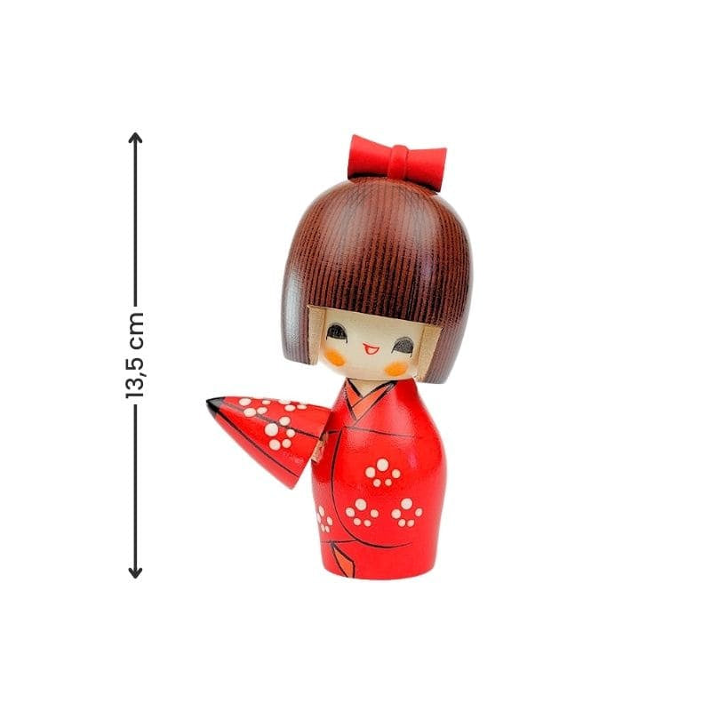 Kokeshi-paraply-dukke