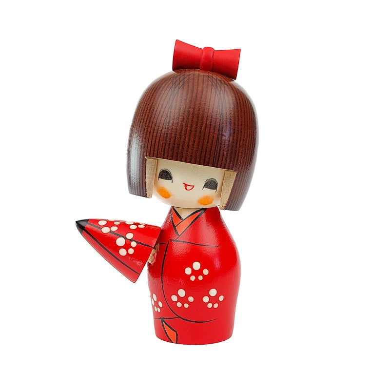 Kokeshi-paraply-dukke