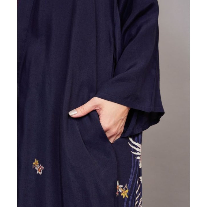 Lang kimono med trane til kvinder