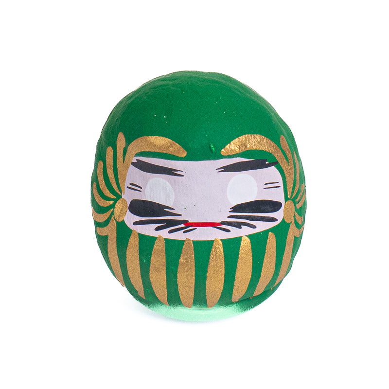 Lille Japansk Daruma 4 cm - Flere Farver Grøn
