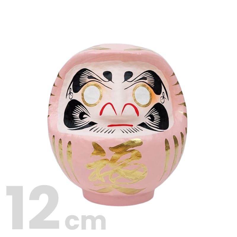 Lyserød japansk daruma - 9 til 15 cm 12 cm