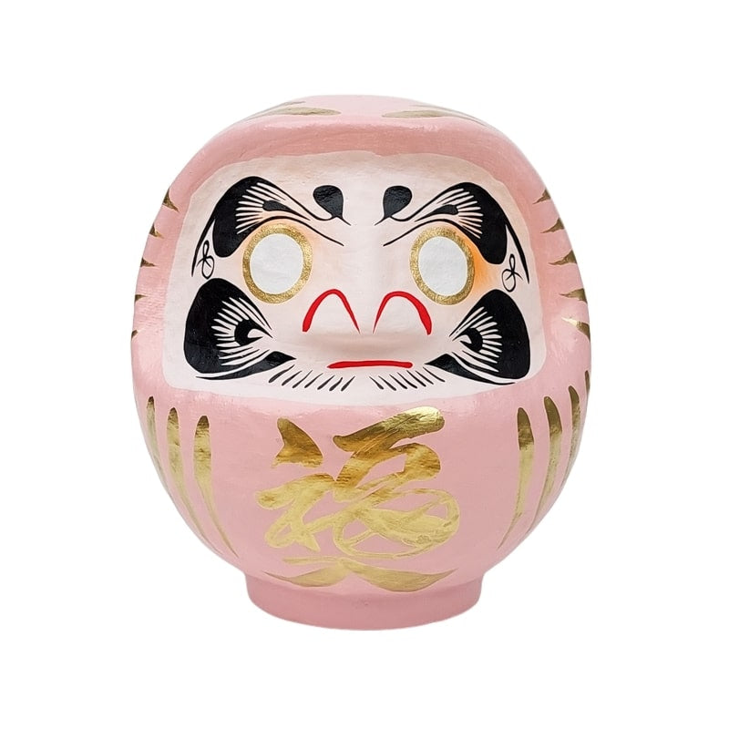Lyserød japansk daruma - 9 til 15 cm