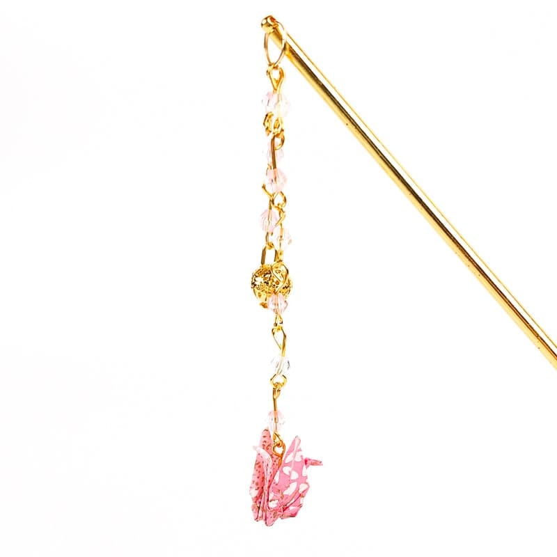 Lyserød origami japansk Kanzashi